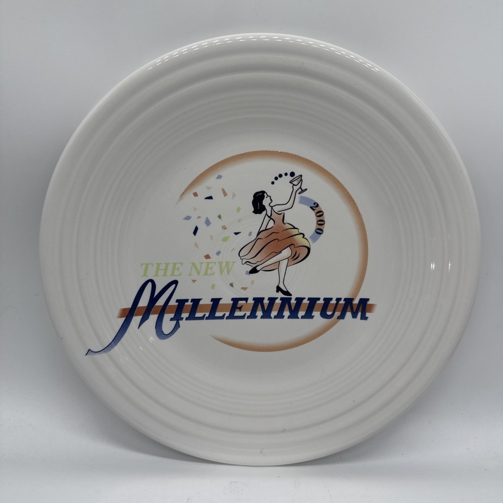 Fiesta Ware Retired Chop Plate Serving 70th Anniversary Dancing Lady Fiesta